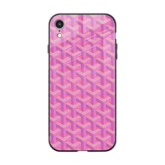 Fusion Wave Pink back phone cover | glass case for iphone xr