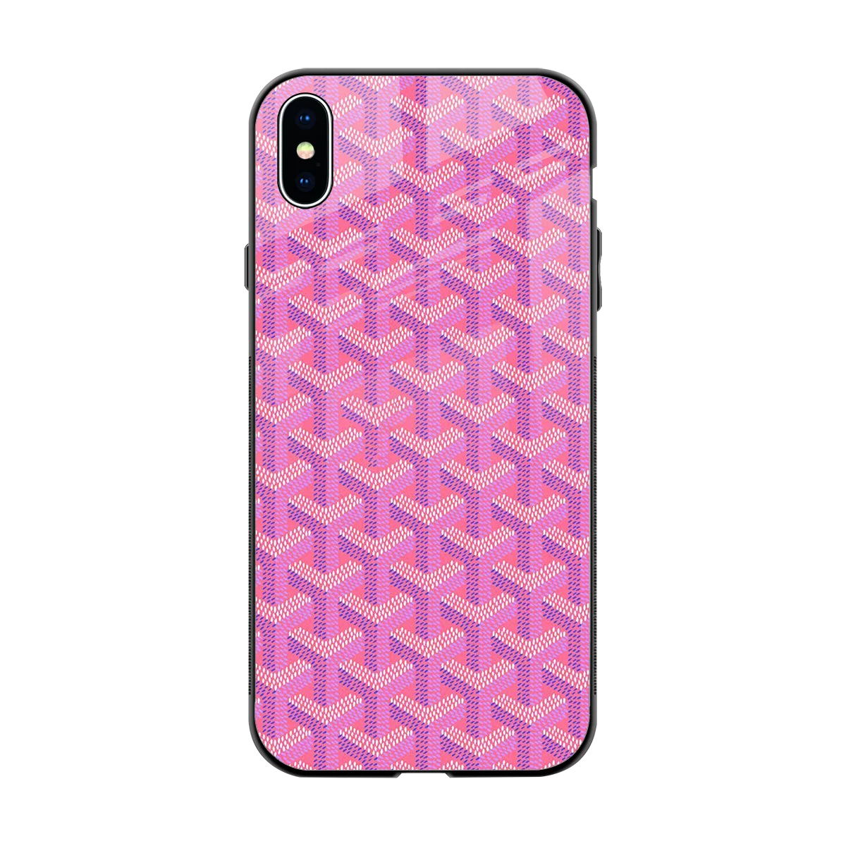 Fusion Wave Pink back phone cover | glass case for iphone xs max