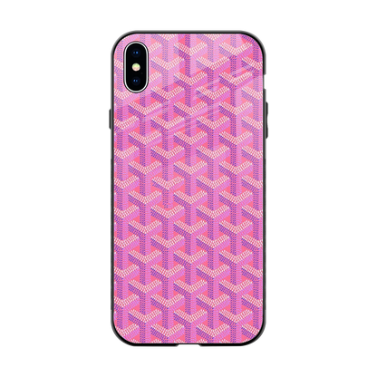 Fusion Wave Pink back phone cover | glass case for iphone xs max