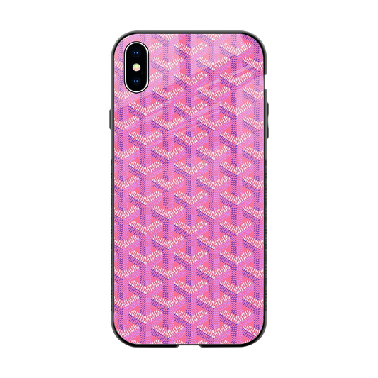 Fusion Wave Pink back phone cover | glass case for iphone xs max