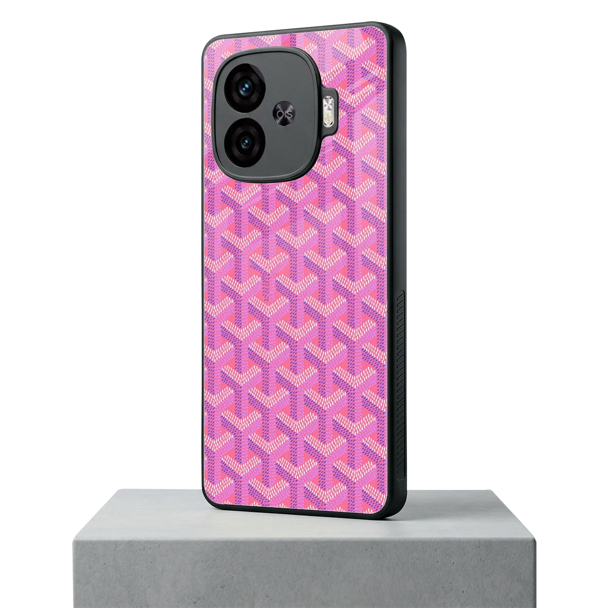 Fusion Wave Pink iqoo neo 10r 5g mobile cover | shockproof glass phone case