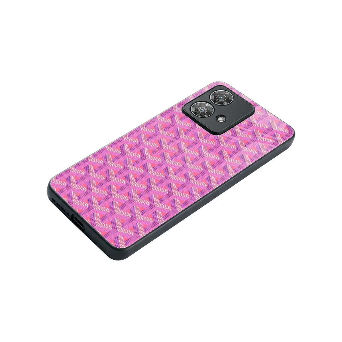 Fusion Wave Pink stylish phone case for motorola edge 40 neo 5g | glossy glass and slim fit