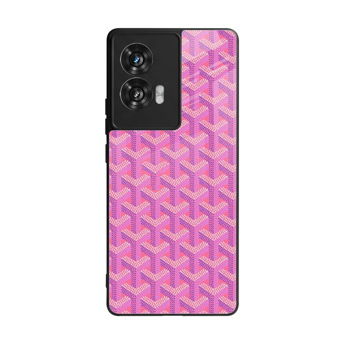 Fusion Wave Pink back phone cover | glass case for motorola edge 50 fusion