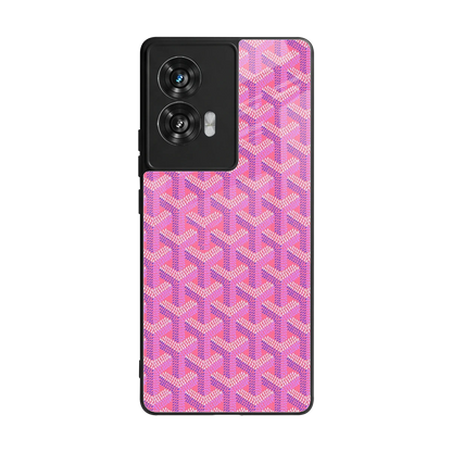 Fusion Wave Pink back phone cover | glass case for motorola edge 50 fusion