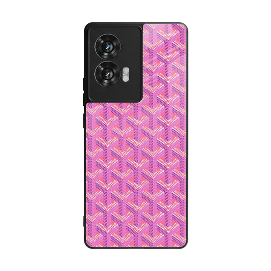 Fusion Wave Pink back phone cover | glass case for motorola edge 50 fusion