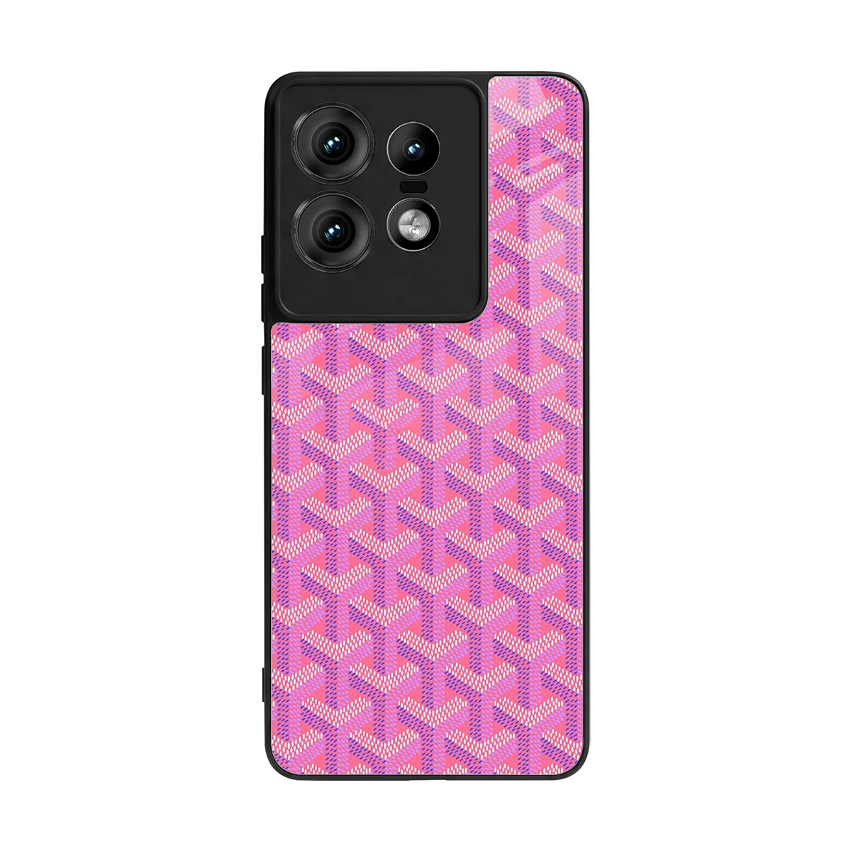 Fusion Wave Pink back phone cover | glass case for motorola edge 50 pro