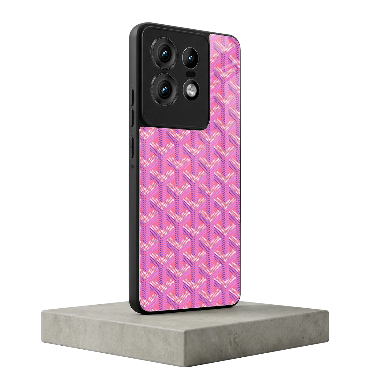 Fusion Wave Pink motorola edge 50 pro mobile cover | shockproof glass phone case