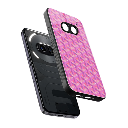 Fusion Wave Pink sleek nothing phone 2a plus cover with tempered glass back and TPU edges