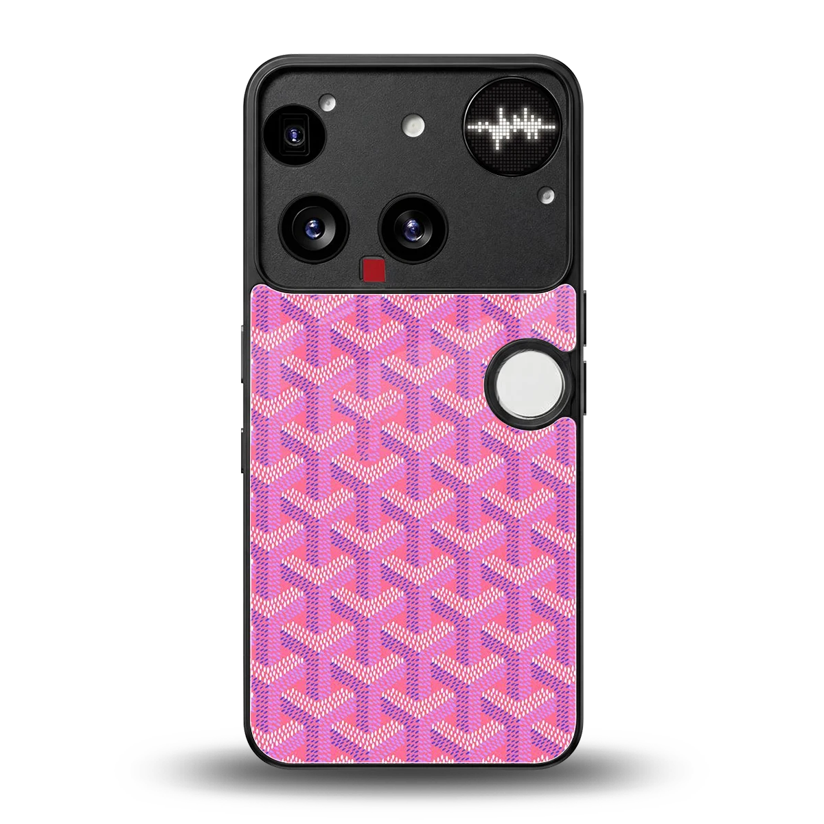 Fusion Wave Pink back phone cover | glass case for nothing phone 3