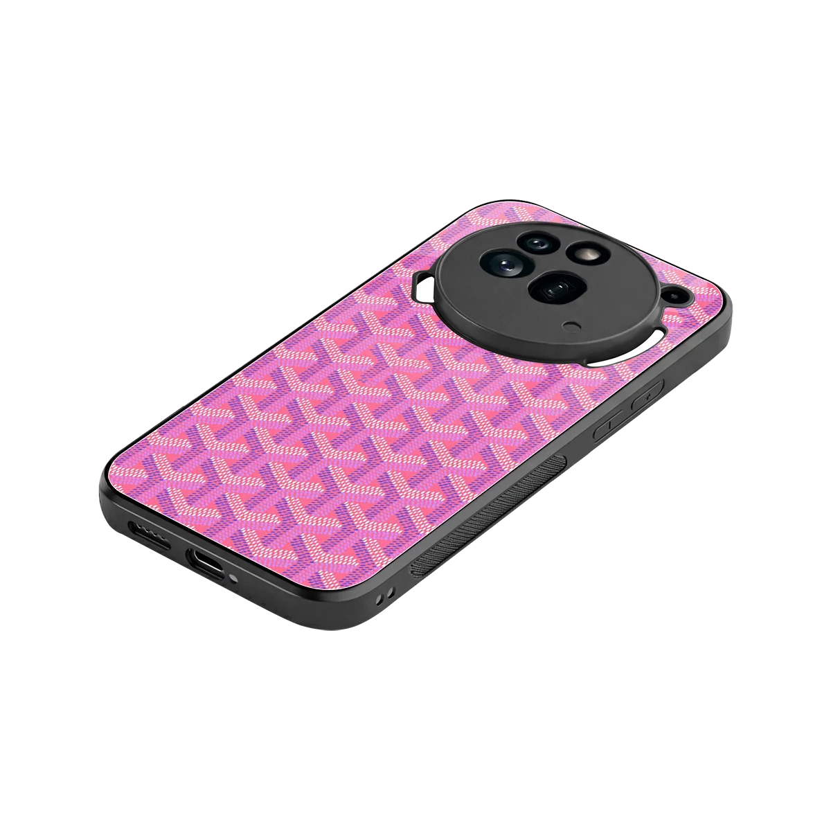 Fusion Wave Pink stylish phone case for nothing phone 3a pro | glossy glass and slim fit