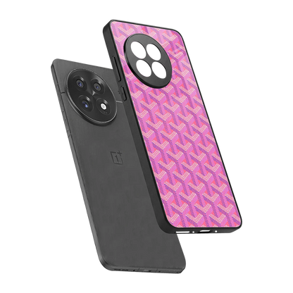 Fusion Wave Pink sleek oneplus 13r cover with tempered glass back and TPU edges