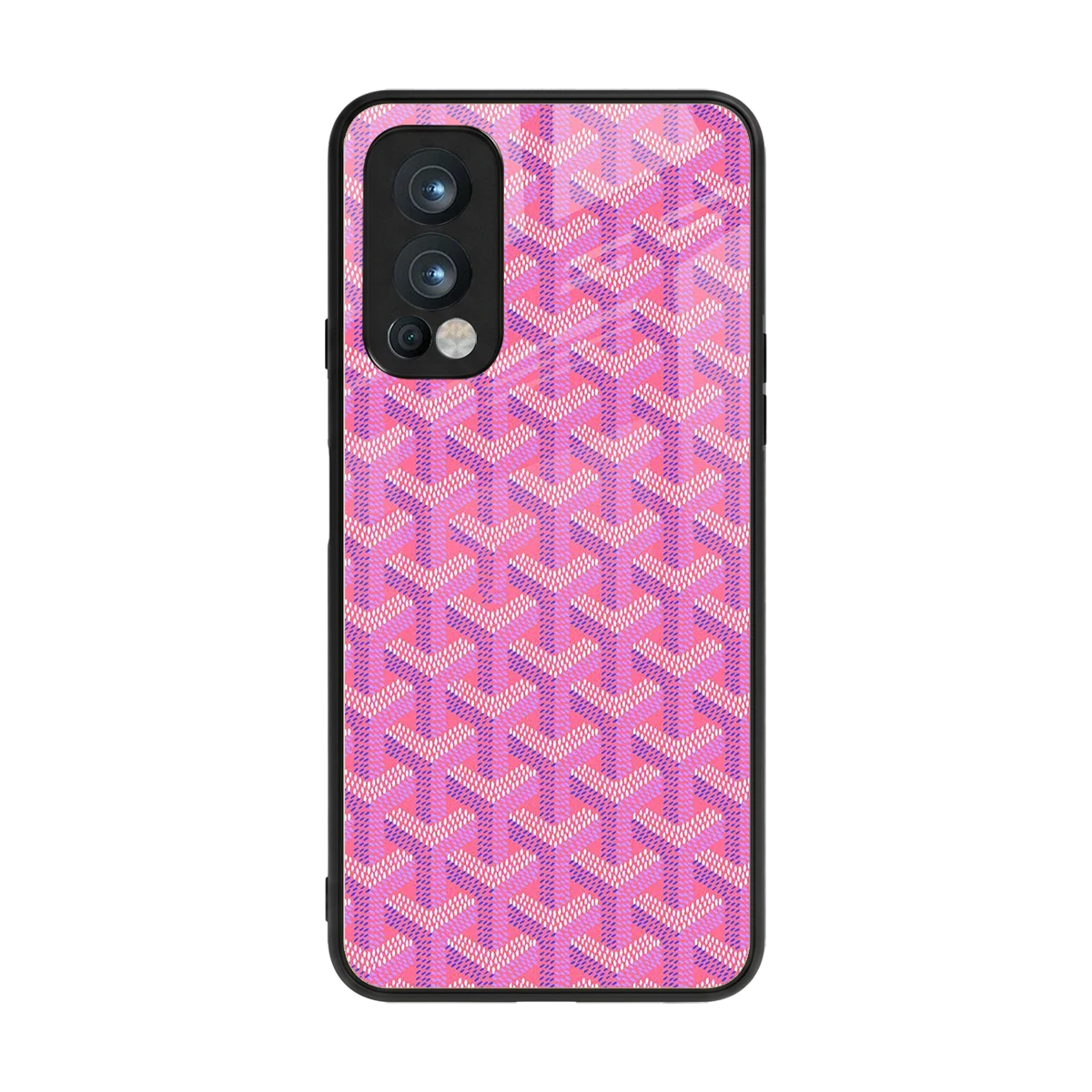 Fusion Wave Pink back phone cover | glass case for oneplus nord 2