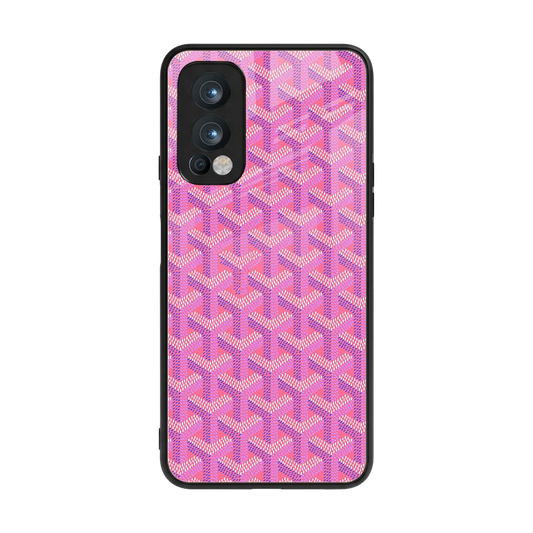 Fusion Wave Pink back phone cover | glass case for oneplus nord 2