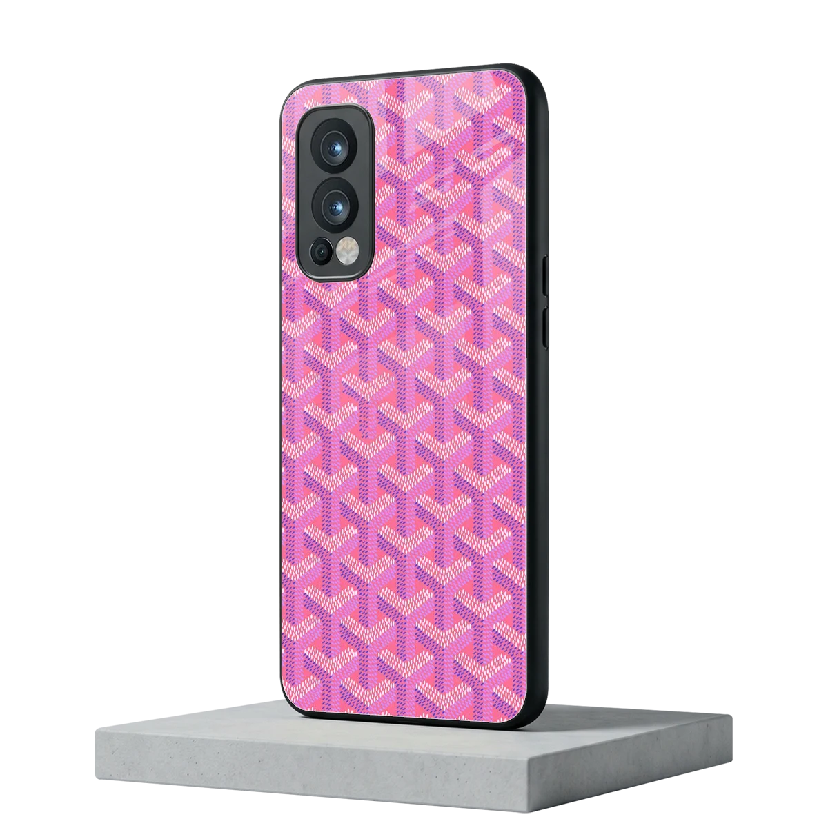 Fusion Wave Pink oneplus nord 2 mobile cover | shockproof glass phone case
