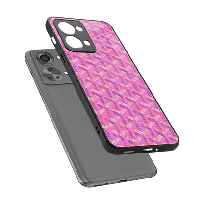 Fusion Wave Pink sleek oneplus nord 2t cover with tempered glass back and TPU edges
