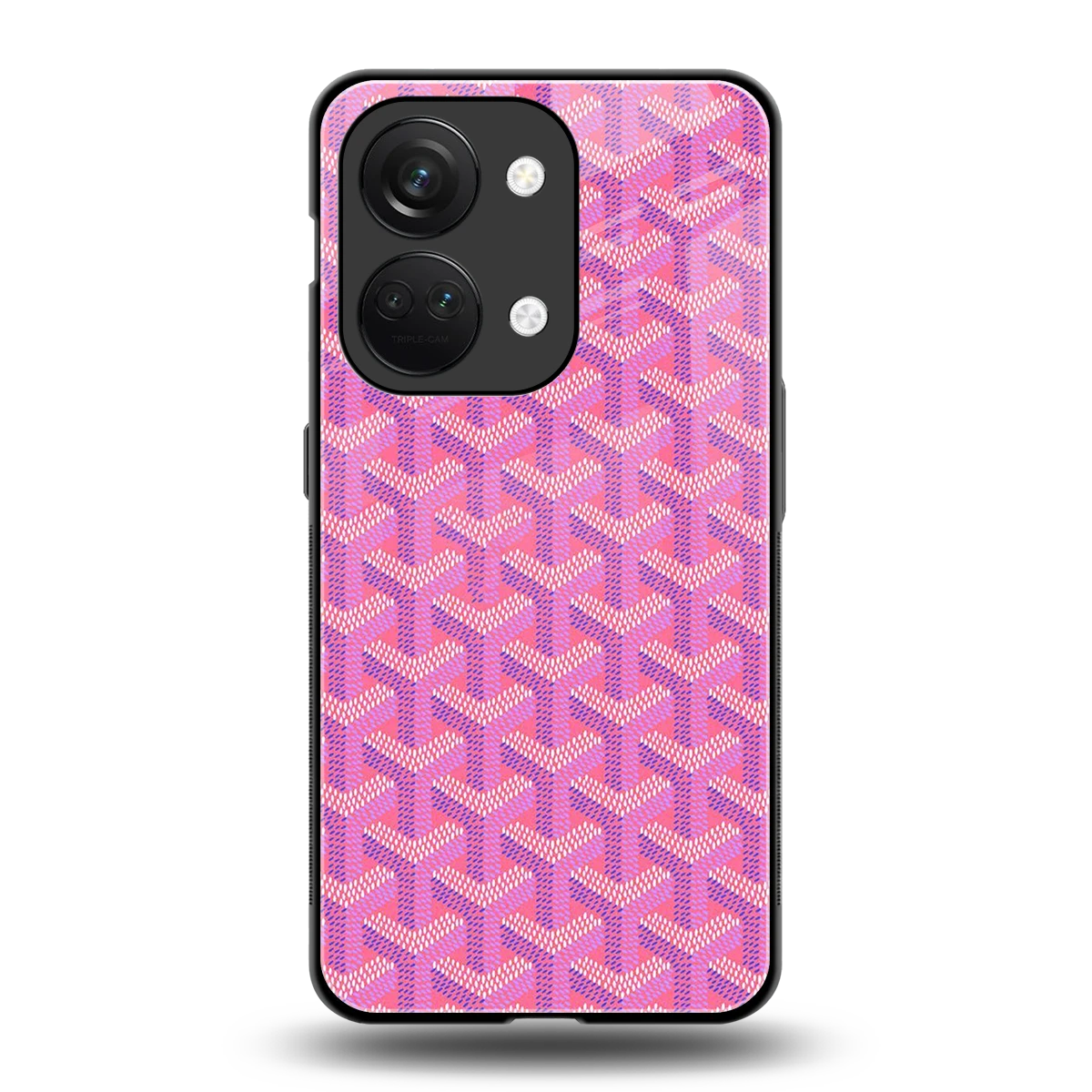 Fusion Wave Pink back phone cover | glass case for oneplus nord 3
