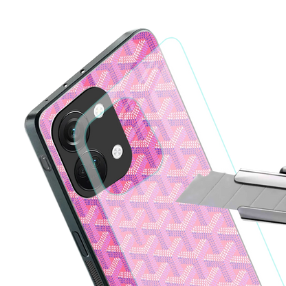 Fusion Wave Pink stylish phone case for oneplus nord 3 | glossy glass and slim fit