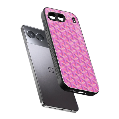 Fusion Wave Pink sleek oneplus nord 4 cover with tempered glass back and TPU edges