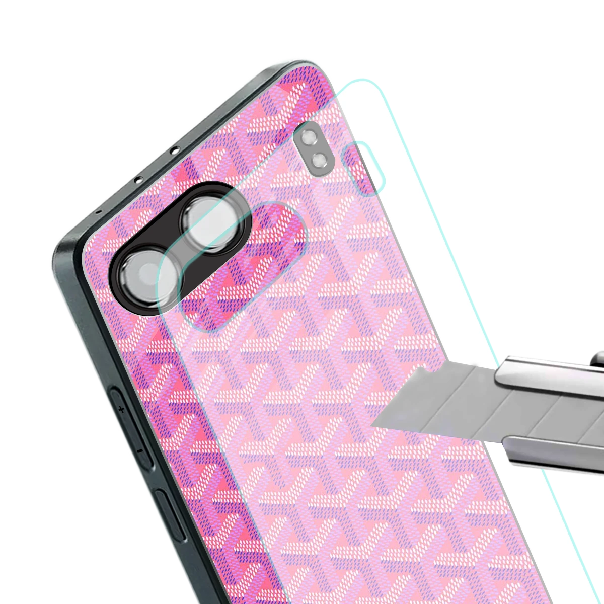 Fusion Wave Pink stylish phone case for oneplus nord 4 | glossy glass and slim fit