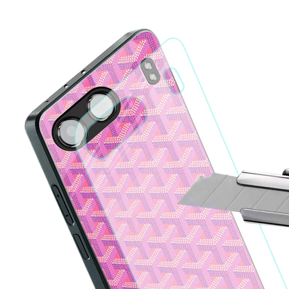 Fusion Wave Pink stylish phone case for oneplus nord 4 | glossy glass and slim fit