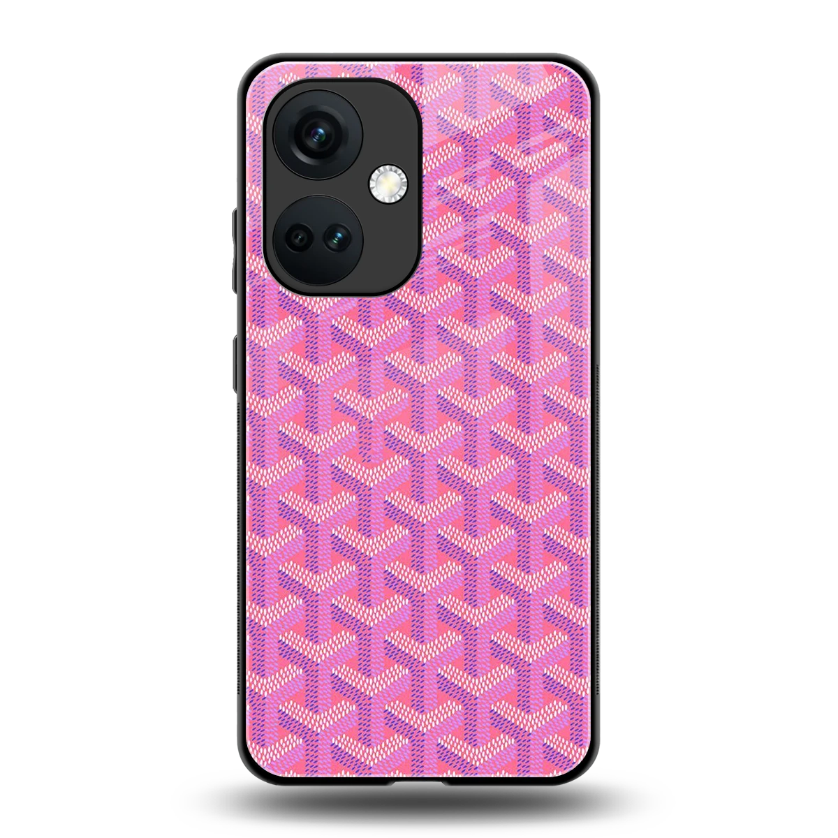 Fusion Wave Pink back phone cover | glass case for oneplus nord ce 3