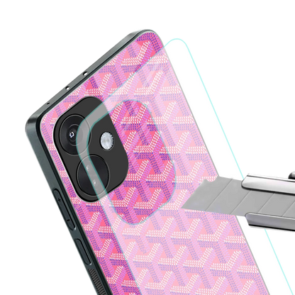 Fusion Wave Pink stylish phone case for oneplus nord ce 3 | glossy glass and slim fit