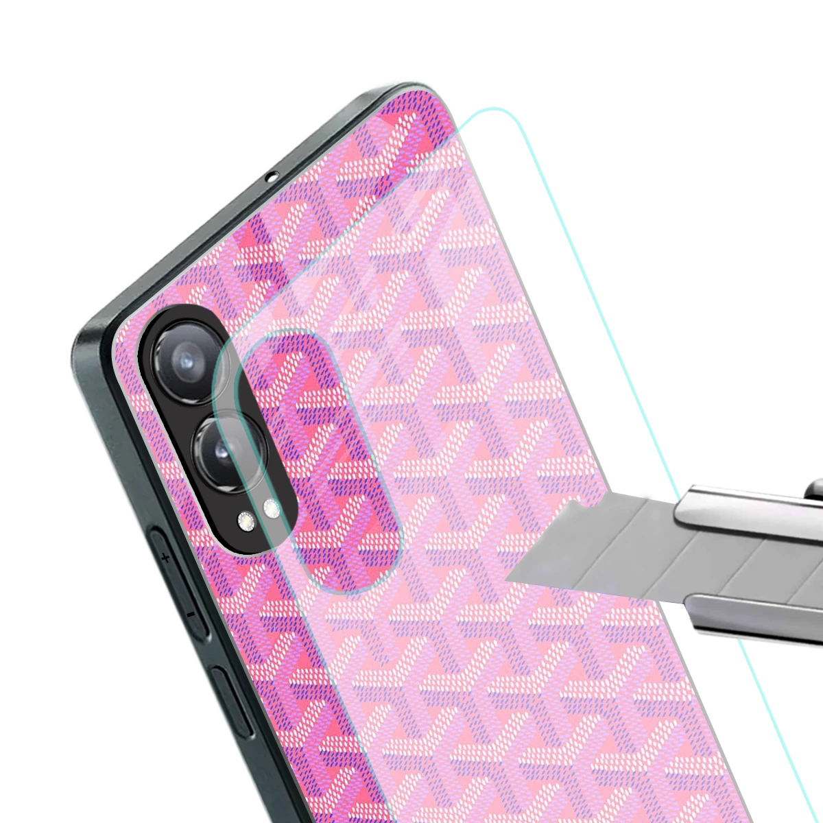 Fusion Wave Pink stylish phone case for oneplus nord ce 4 lite | glossy glass and slim fit