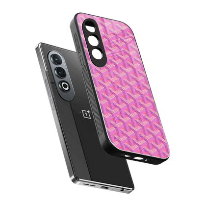 Fusion Wave Pink sleek oneplus nord ce 4 cover with tempered glass back and TPU edges