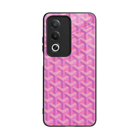 Fusion Wave Pink back phone cover | glass case for oppo a3 pro