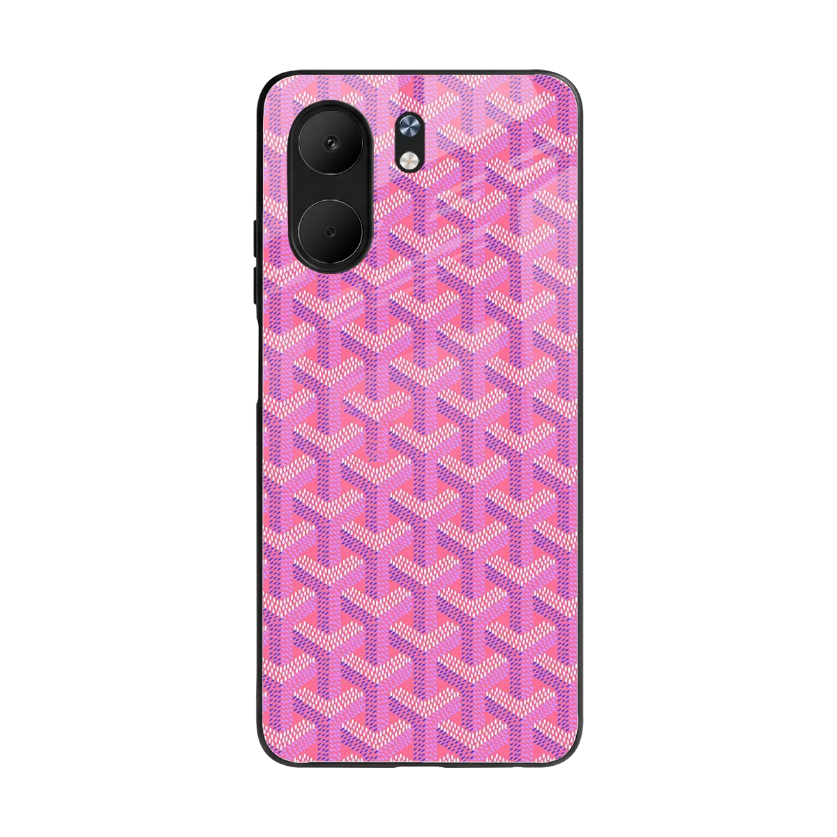Fusion Wave Pink back phone cover | glass case for oppo a5x 5g