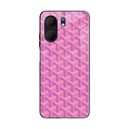 Fusion Wave Pink back phone cover | glass case for oppo a5x 5g
