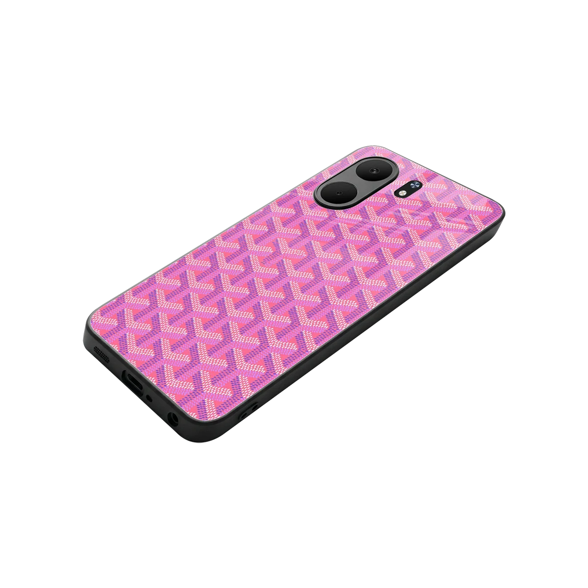 Fusion Wave Pink stylish phone case for oppo a5x 5g | glossy glass and slim fit