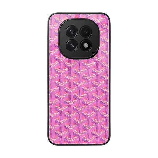Fusion Wave Pink back phone cover | glass case for oppo f29 5g