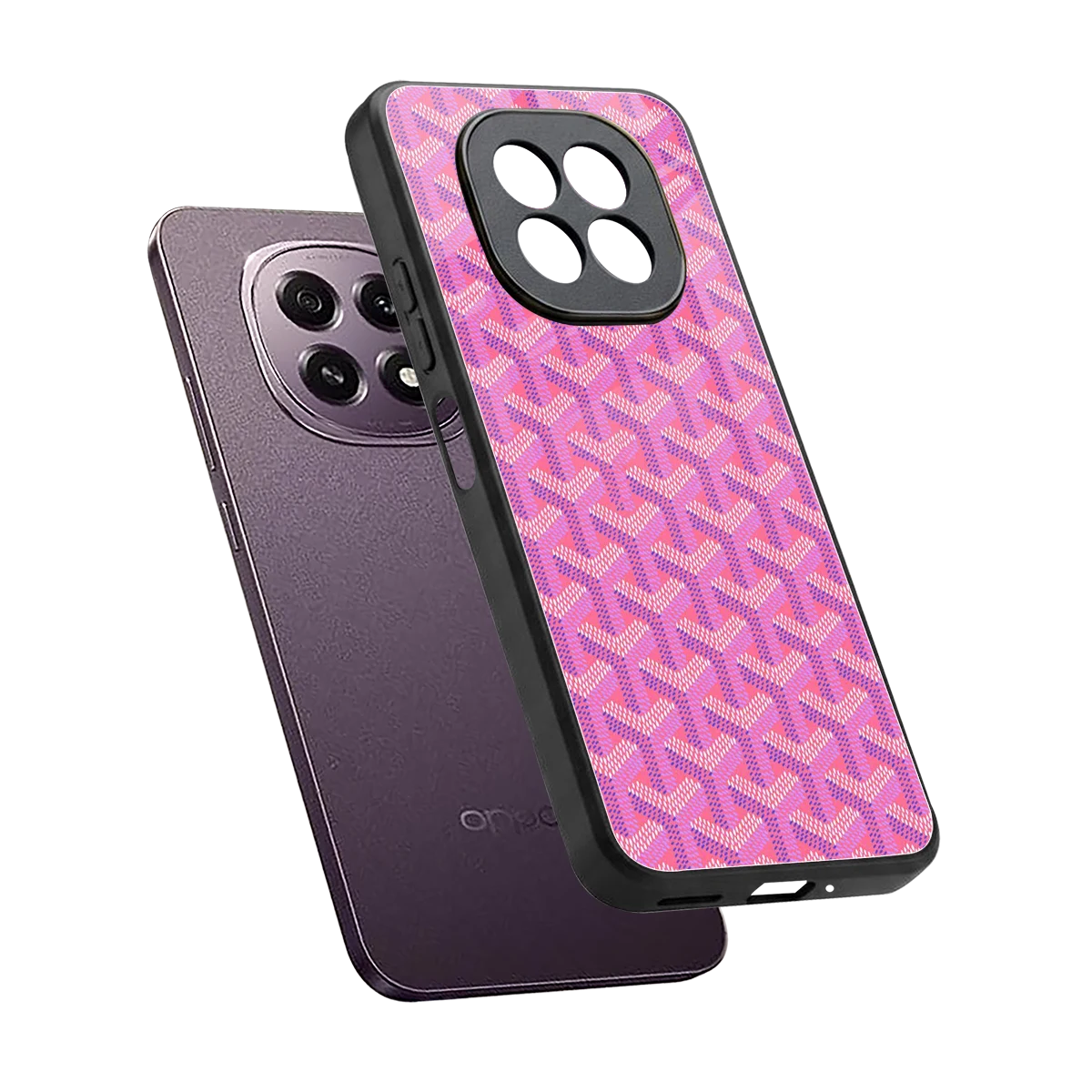 Fusion Wave Pink sleek oppo f29 5g cover with tempered glass back and TPU edges