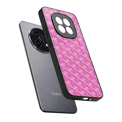 Fusion Wave Pink sleek oppo f29 pro 5g cover with tempered glass back and TPU edges