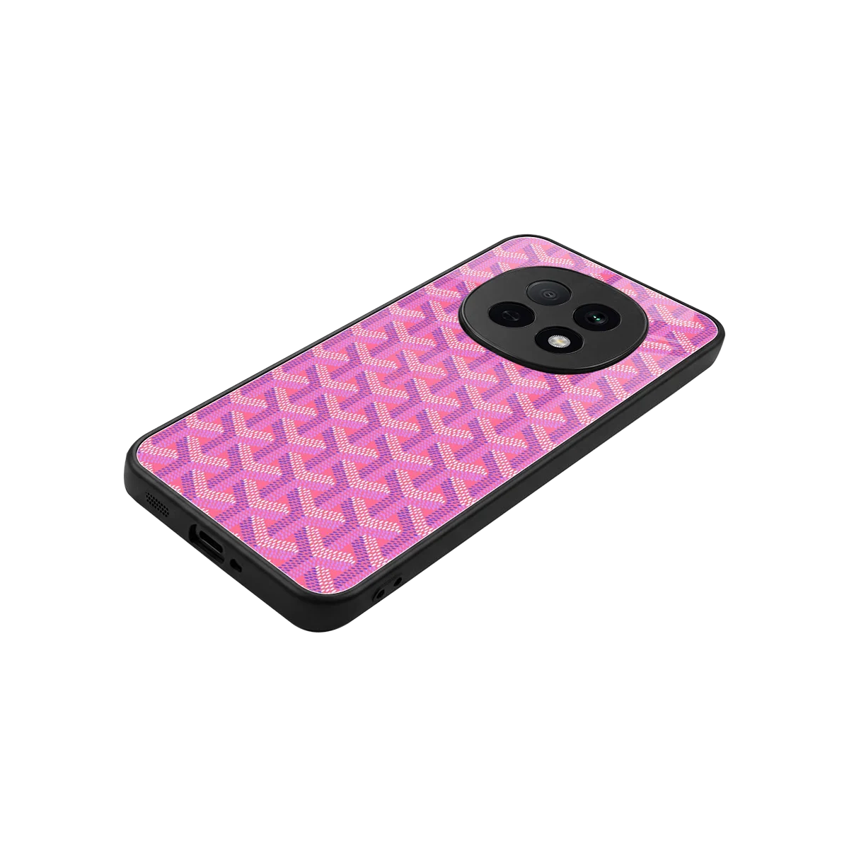 Fusion Wave Pink stylish phone case for oppo f29 pro 5g | glossy glass and slim fit