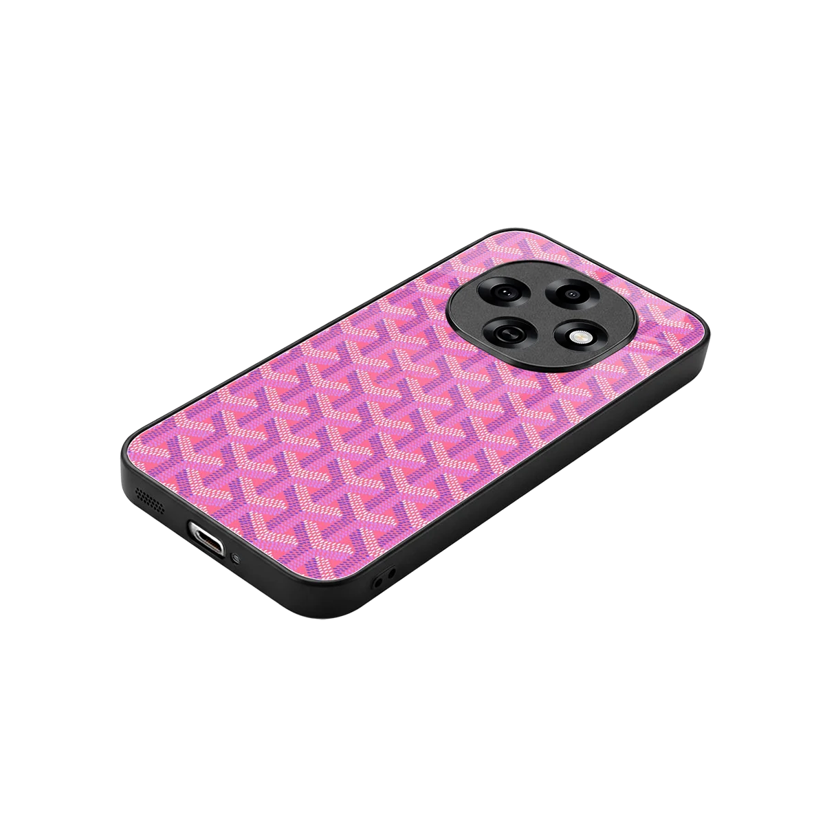 Fusion Wave Pink stylish phone case for oppo f31 pro 5g | glossy glass and slim fit