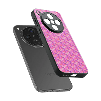 Fusion Wave Pink sleek oppo find x8 cover with tempered glass back and TPU edges