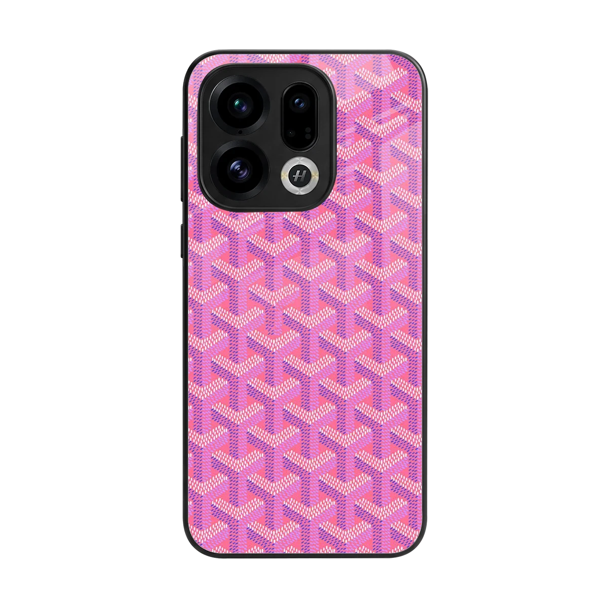 Fusion Wave Pink back phone cover | glass case for oppo find x9