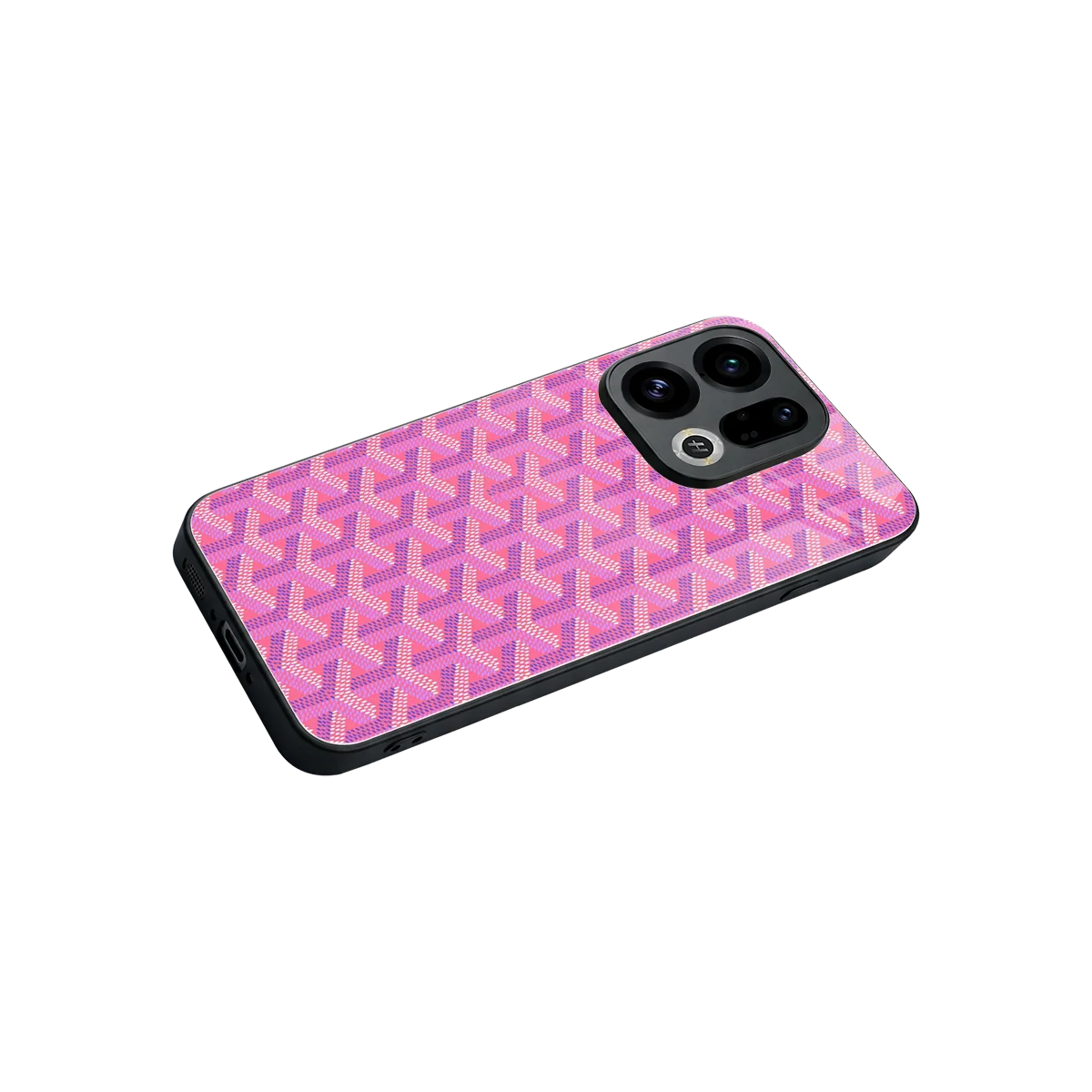Fusion Wave Pink stylish phone case for oppo find x9 | glossy glass and slim fit