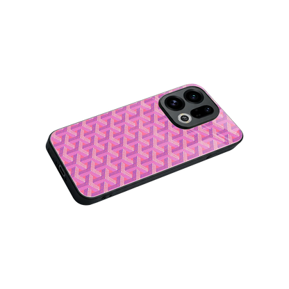 Fusion Wave Pink stylish phone case for oppo find x9 | glossy glass and slim fit