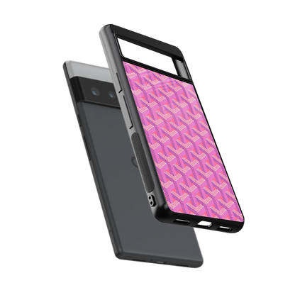 Fusion Wave Pink sleek google pixel 6 pro cover with tempered glass back and TPU edges