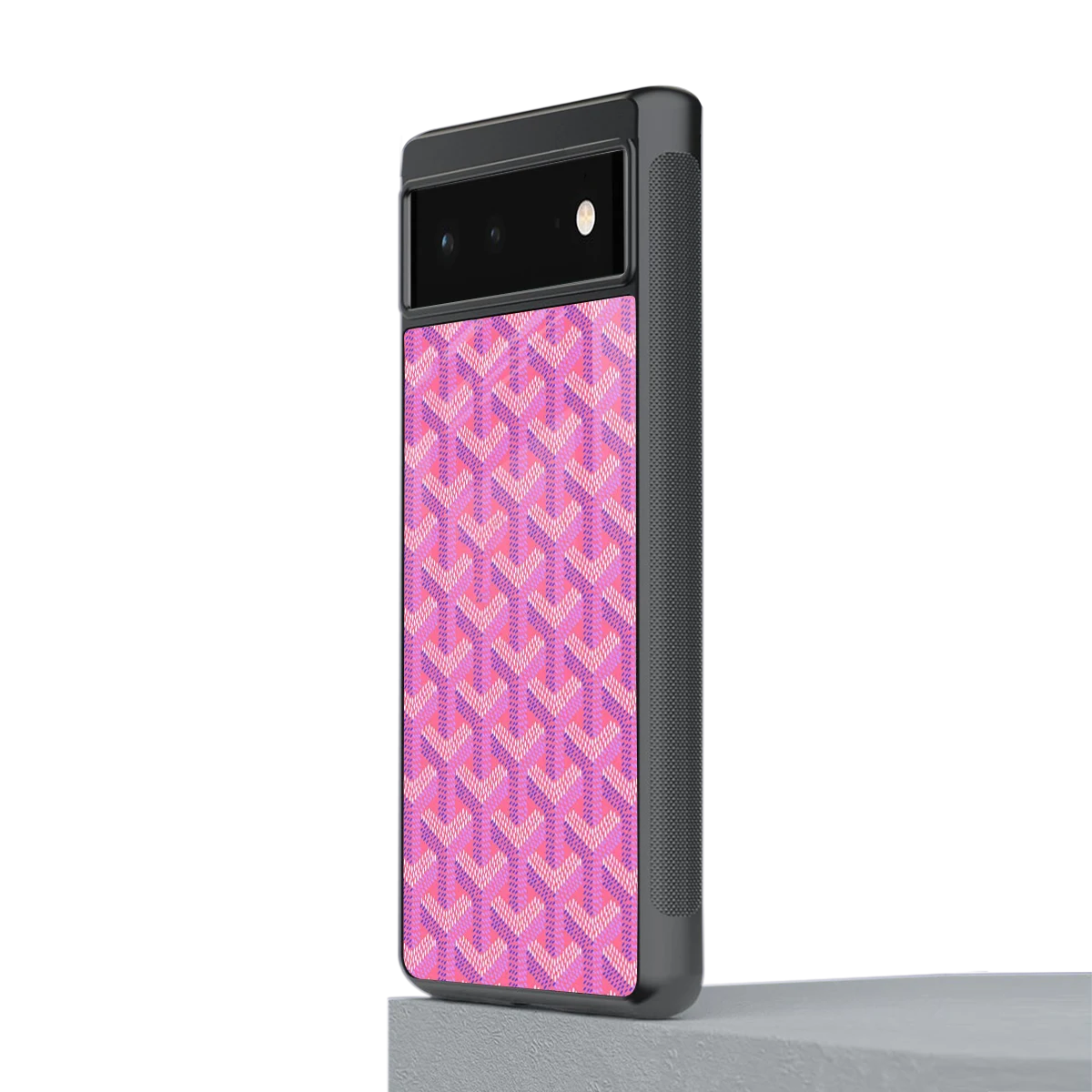 Fusion Wave Pink stylish phone case for google pixel 6 | glossy glass and slim fit