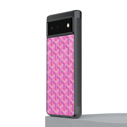 Fusion Wave Pink stylish phone case for google pixel 6 | glossy glass and slim fit