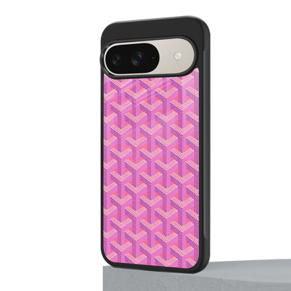 Fusion Wave Pink google pixel 9 mobile cover | shockproof glass phone case
