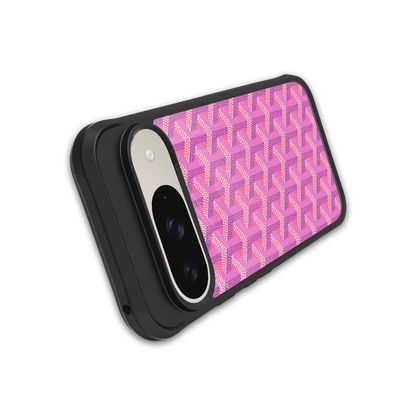 Fusion Wave Pink stylish phone case for google pixel 9 | glossy glass and slim fit