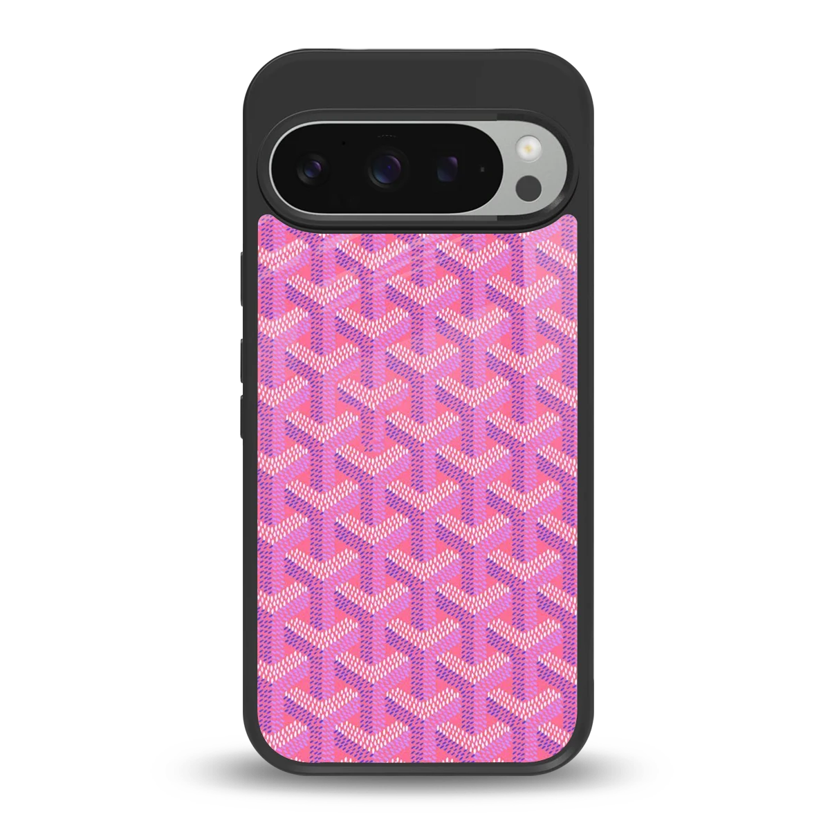 Fusion Wave Pink back phone cover | glass case for google pixel 9 pro