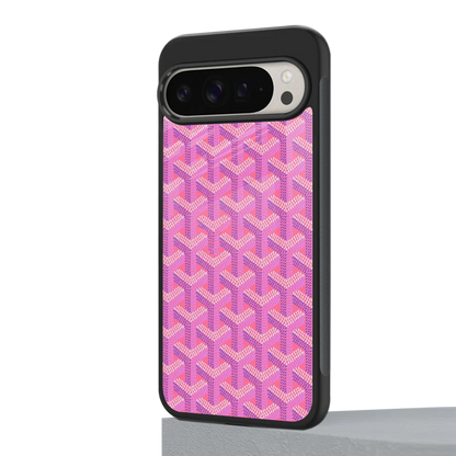 Fusion Wave Pink google pixel 9 pro mobile cover | shockproof glass phone case