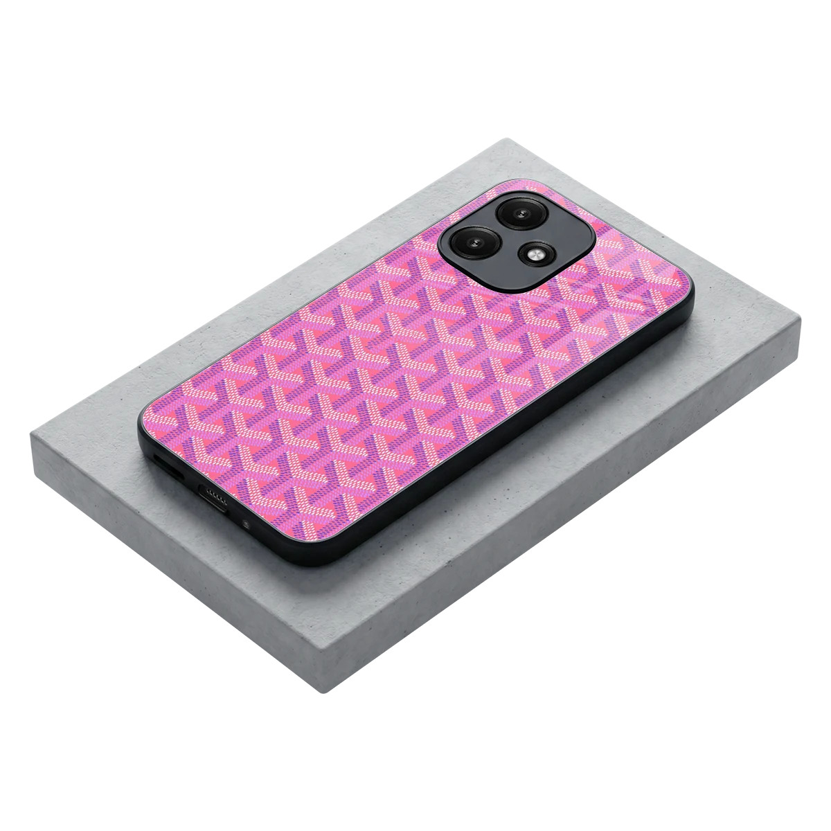 Fusion Wave Pink stylish phone case for redmi 12 5g | glossy glass and slim fit
