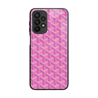 Fusion Wave Pink back phone cover | glass case for samsung galaxy a23